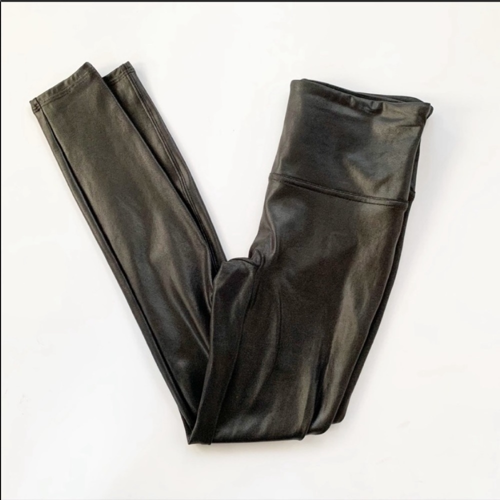SPANX Faux Leather High Waisted Leggings Black S - Picture 9 of 12
